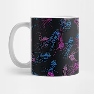 Magnificent jellyfishes dance in space Mug